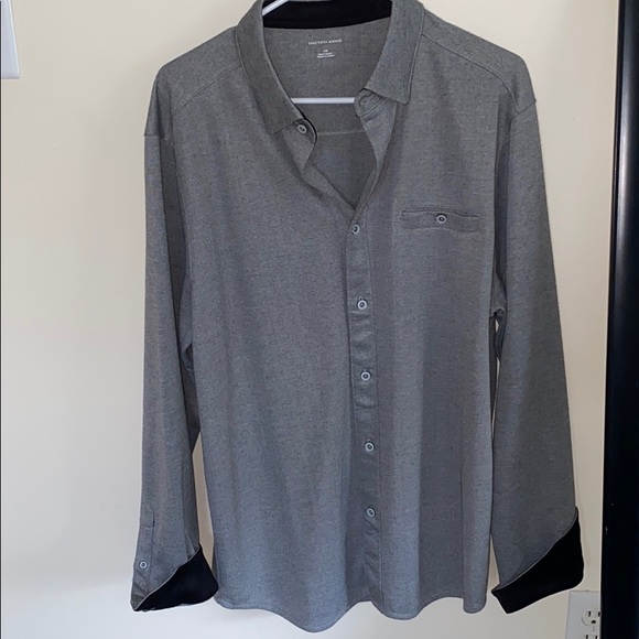 Saks Fifth Avenue Grey button down - Picture 1 of 5